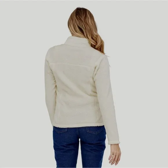 🌼HP🌼 Patagonia Women's Raw Linen-White Re-Tool Snap Fleece Pullover - S - Picture 5 of 11